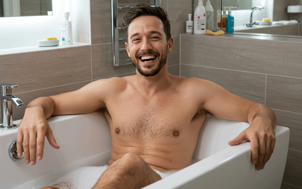 Badewanne für Männer Quelle: KI Bild Gemini